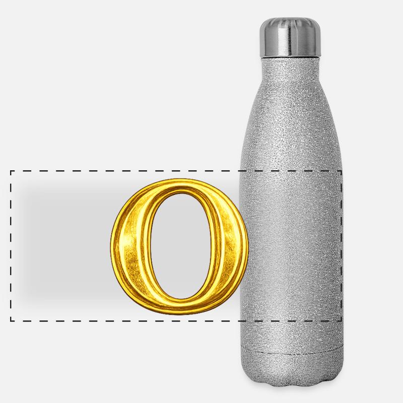 Gold Ring-O Design Panoramic Glitter Thermal Bottle 500 ml