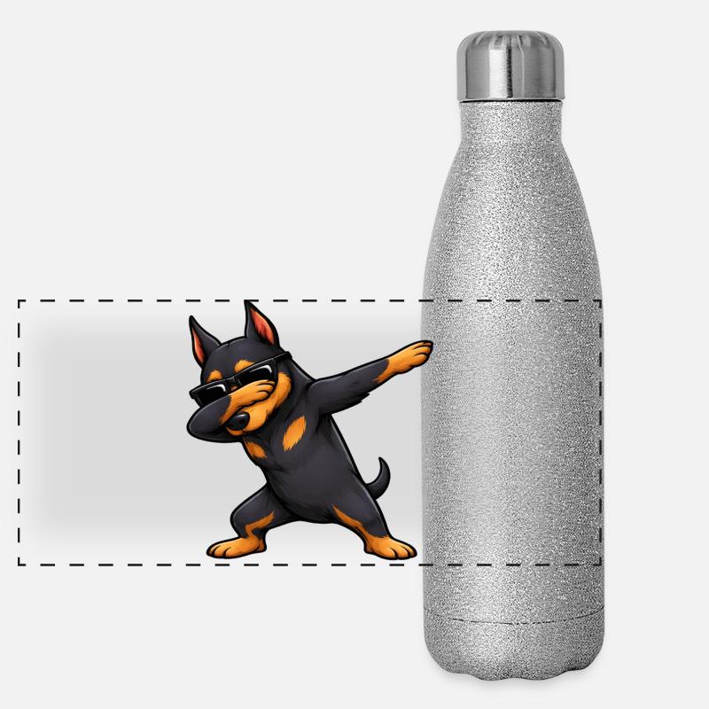 Doberman de taponage Gourde isotherme panoramique pailletée 500 ml