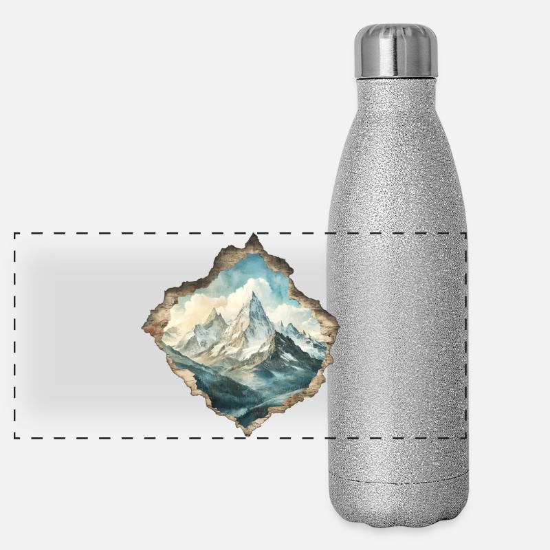 Berge Panorama Glitzer Isolierflasche 500 ml