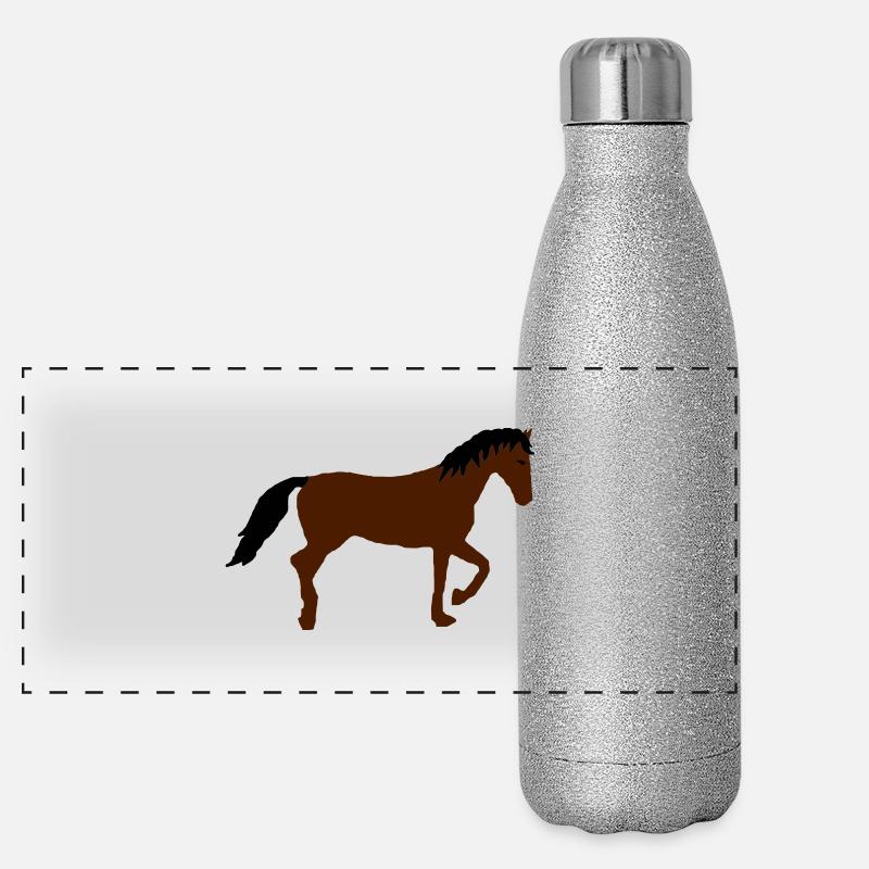 -Brauner- Panorama Glitzer Isolierflasche 500 ml