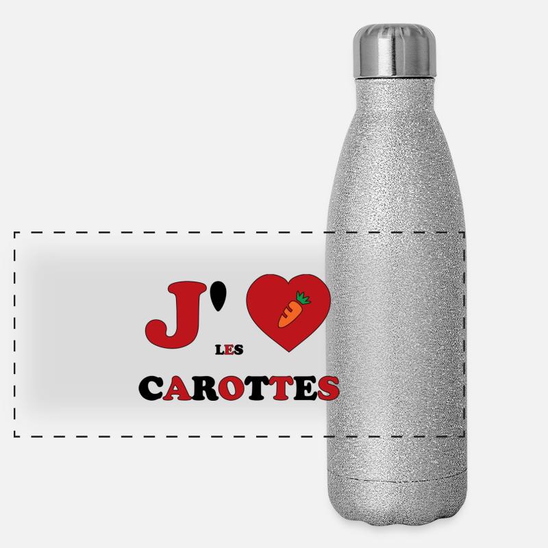 I Love Carrots Panoramic Glitter Thermal Bottle 500 ml