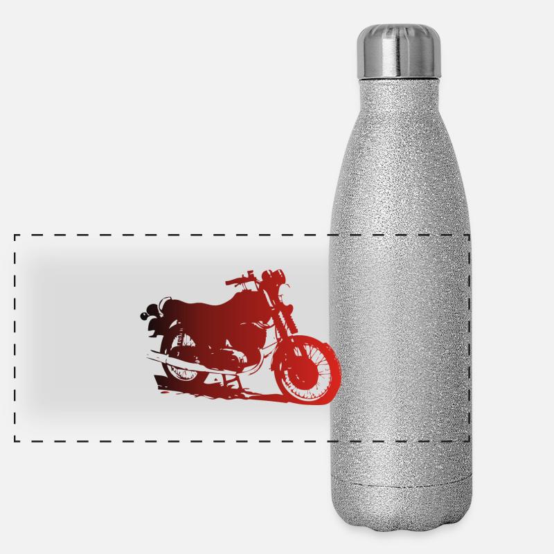 MZ ETZ 250 schräg Panorama Glitzer Isolierflasche 500 ml