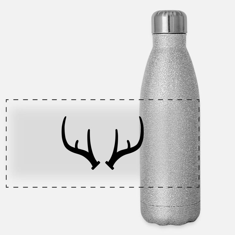 Geweih - Panorama Glitzer Isolierflasche 500 ml
