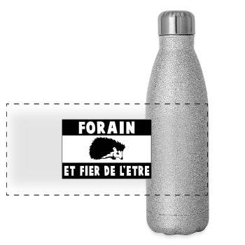 forain et fier.jpg - Gourde isotherme panoramique pailletée 500 ml - paillettes argentées - Devant