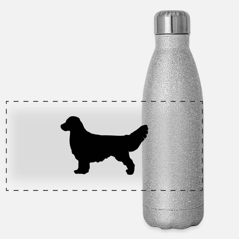 GOLDEN RETRIEVER Silhouette Panoramic Glitter Thermal Bottle 500 ml
