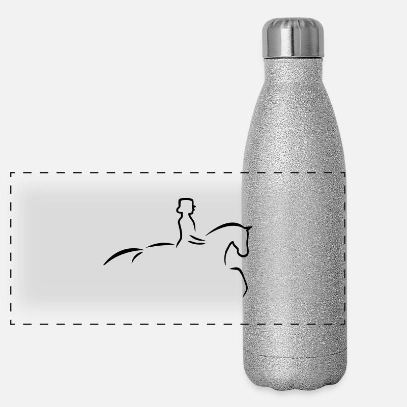 Cheval de dressage Gourde isotherme panoramique pailletée 500 ml