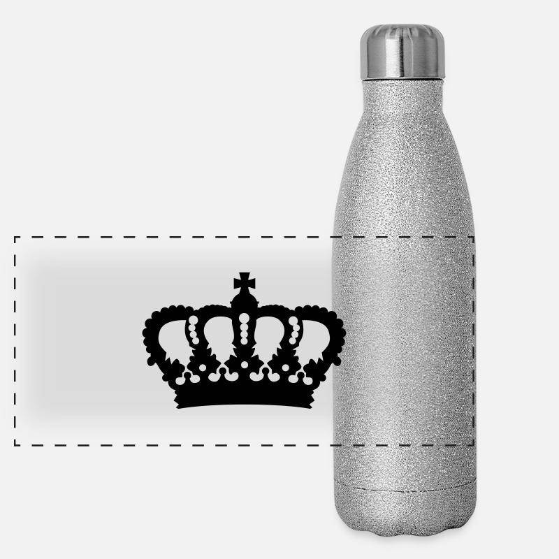 Couronne, Roi, Reine-du-Prince Princess Royal Gourde isotherme panoramique pailletée 500 ml