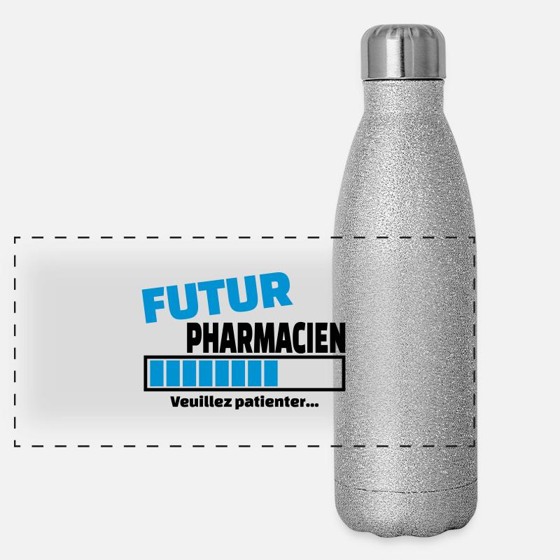 futur pharmacien Gourde isotherme panoramique pailletée 500 ml