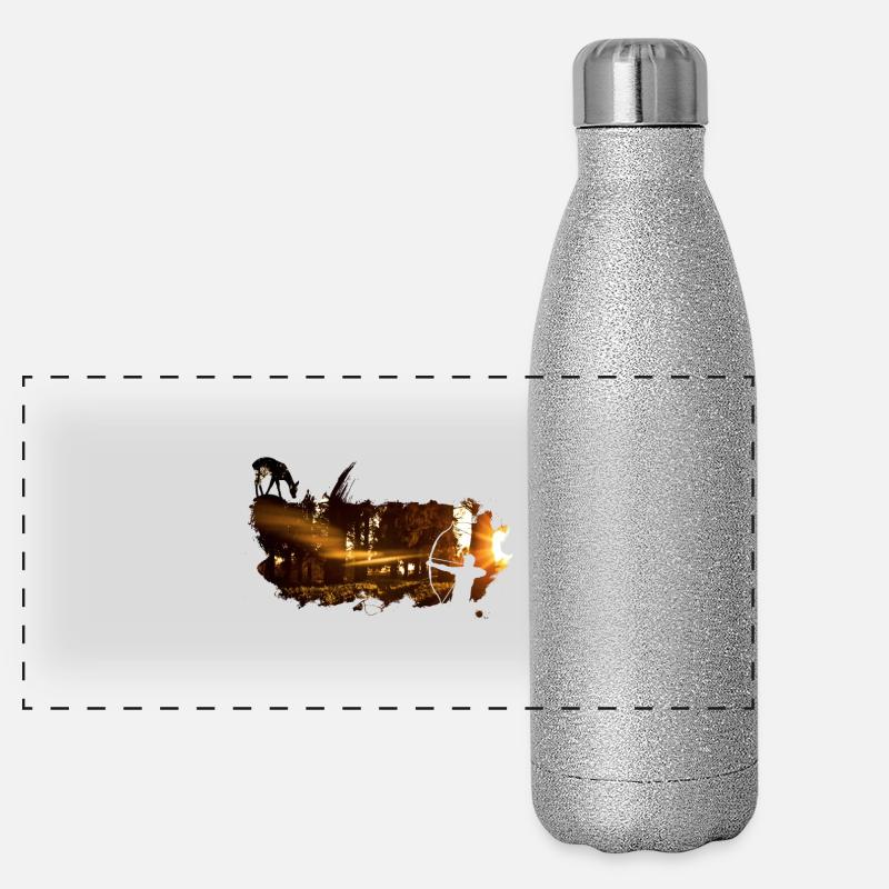 coucher du soleil bowhunter de démarrage Gourde isotherme panoramique pailletée 500 ml