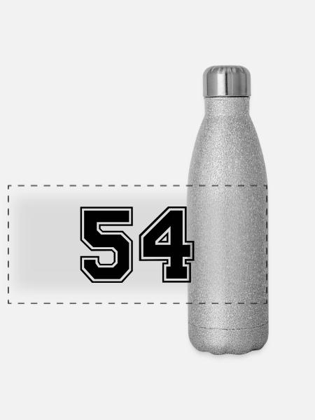 54 - Panoramic Glitter Thermal Bottle 500 ml - silver glitter - Front