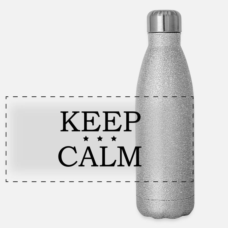 Keep Calm Panorama Glitzer Isolierflasche 500 ml