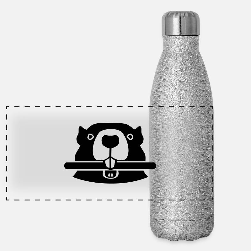 Biber Panorama Glitzer Isolierflasche 500 ml