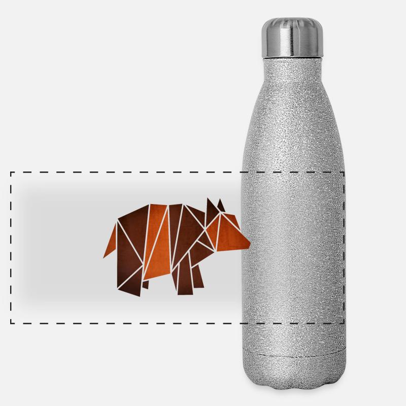 Origami: Bär (Pergament-Optik) Gourde isotherme panoramique pailletée 500 ml