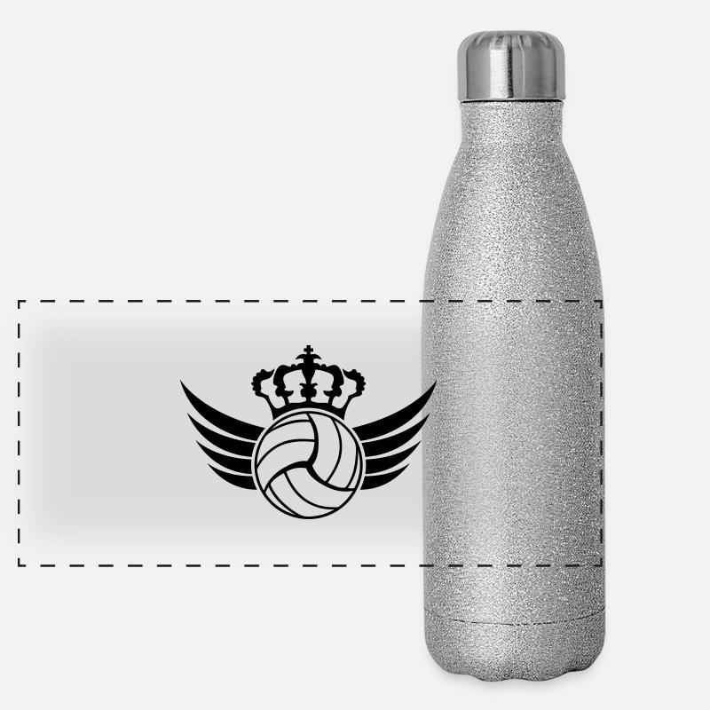 Volleyball Blazon Design Panorama Glitzer Isolierflasche 500 ml