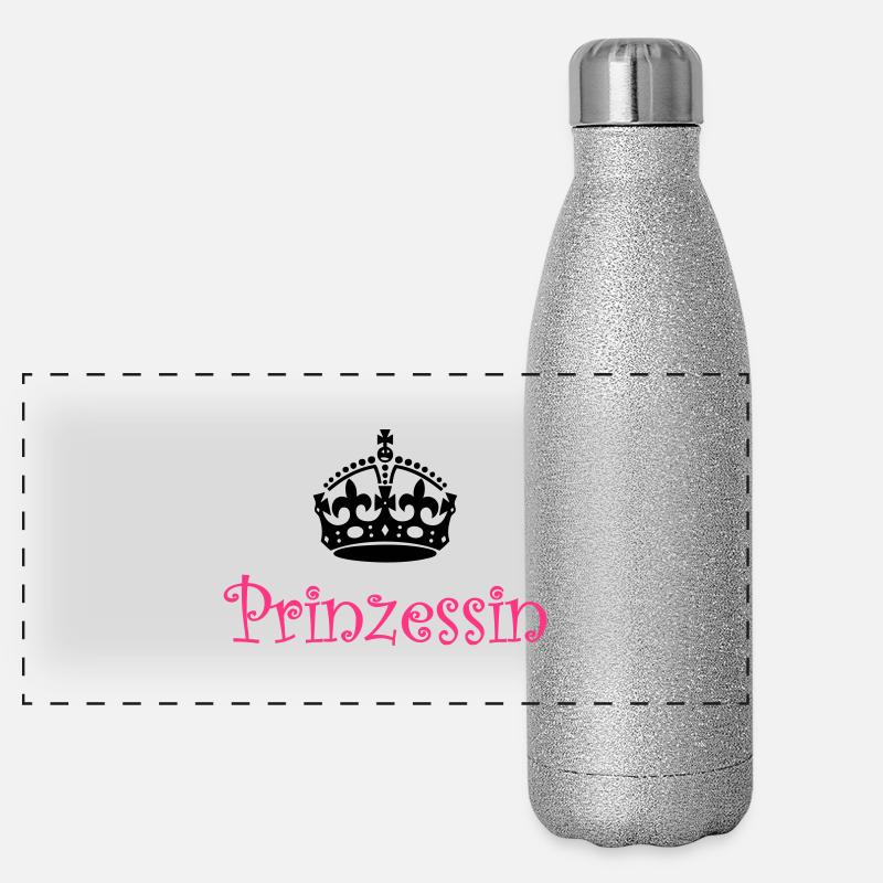 Prinzessin Krone Panorama Glitzer Isolierflasche 500 ml