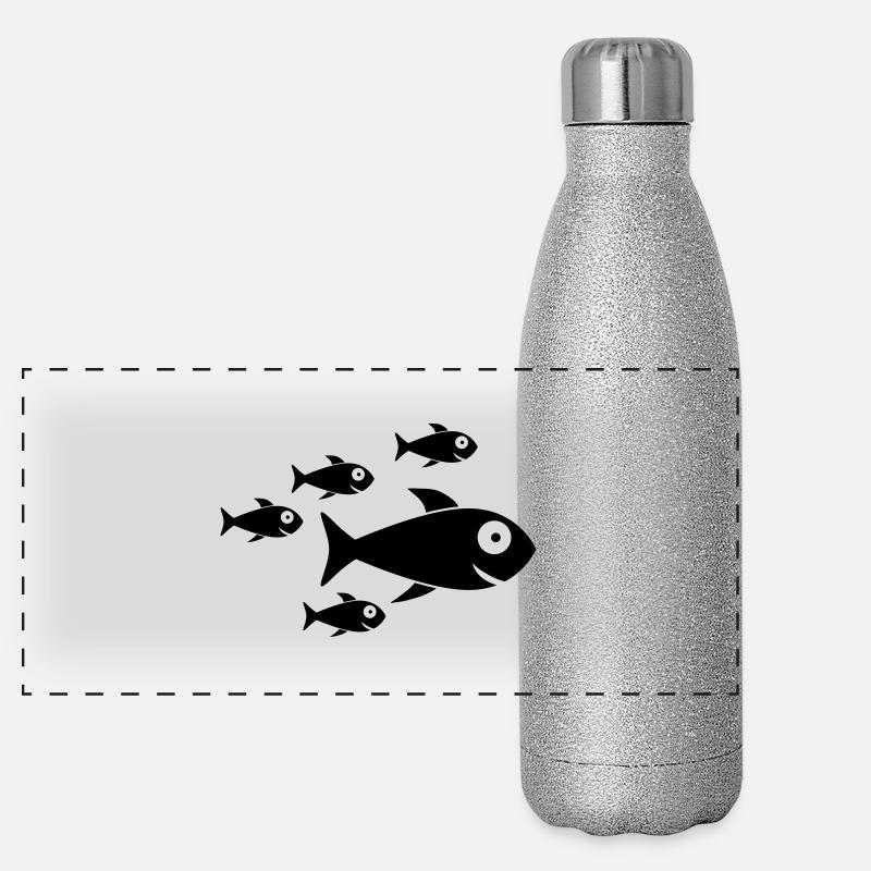 Fish Swarm Panoramic Glitter Thermal Bottle 500 ml