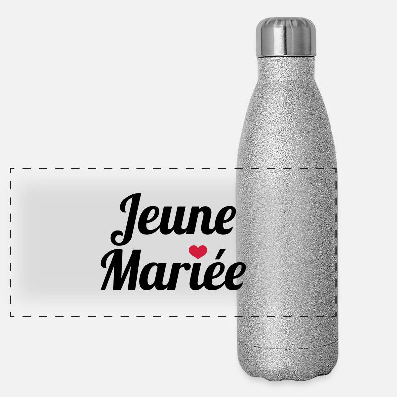 Jeune Mariée Gourde isotherme panoramique pailletée 500 ml