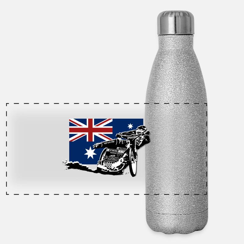 Speedway - Australia Flag Panoramic Glitter Thermal Bottle 500 ml