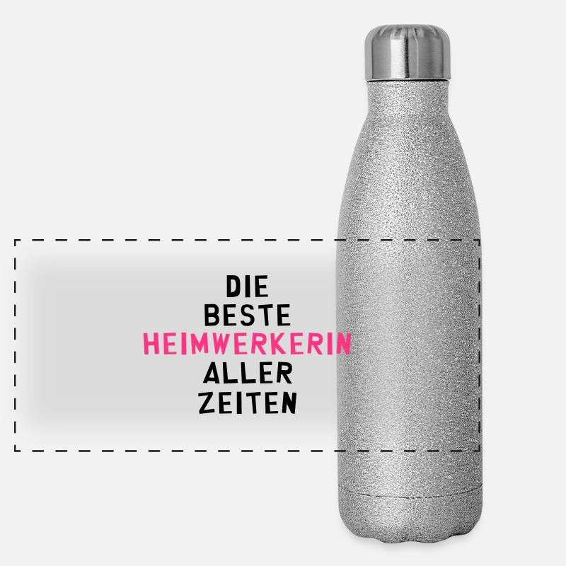 Heimwerker Heimwerkerin Heimwerken basteln Bastler Panorama Glitzer Isolierflasche 500 ml