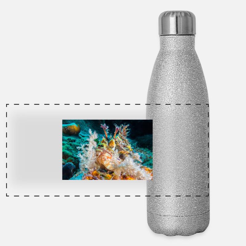 Scorpionfisch Panorama Glitzer Isolierflasche 500 ml
