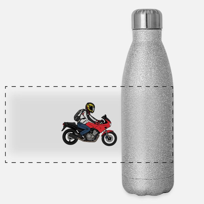 Radfahrer Panorama Glitzer Isolierflasche 500 ml