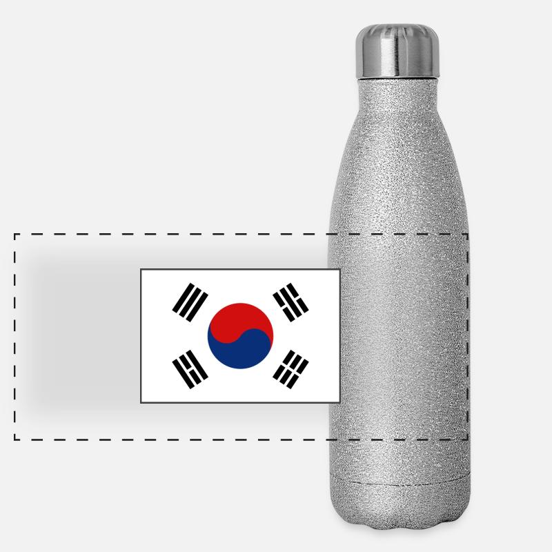 South Korea truecolor Flag 2160px Panoramic Glitter Thermal Bottle 500 ml
