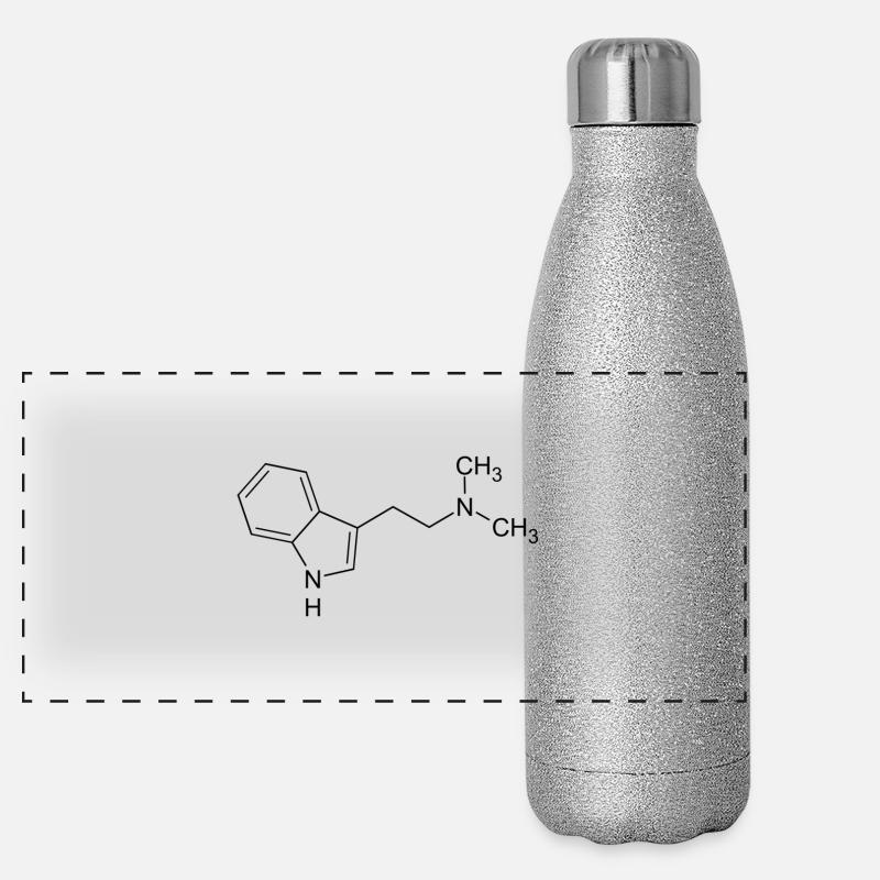 DMT dimethyltryptamine formule structurelle Gourde isotherme panoramique pailletée 500 ml