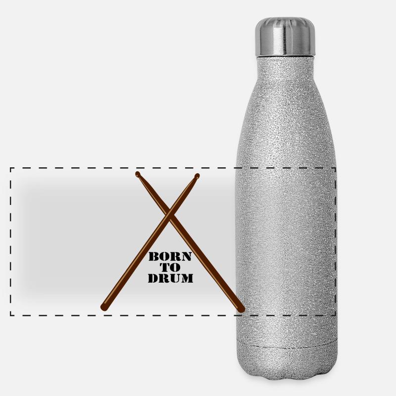 Drums , Drummers , Drums (25) Panoramic Glitter Thermal Bottle 500 ml