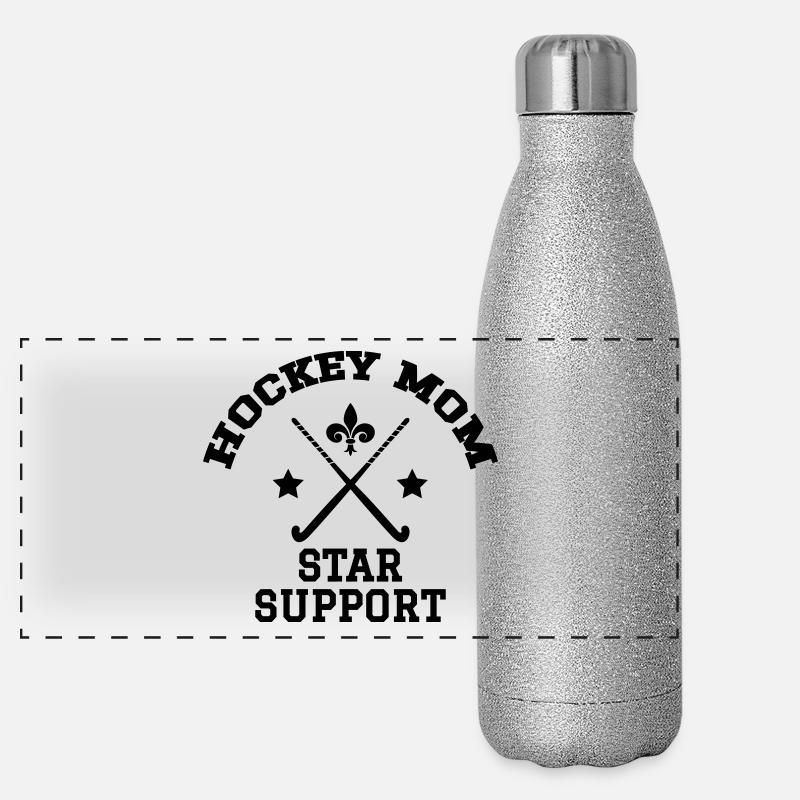 Hockey Mom - Star Support Panorama Glitzer Isolierflasche 500 ml