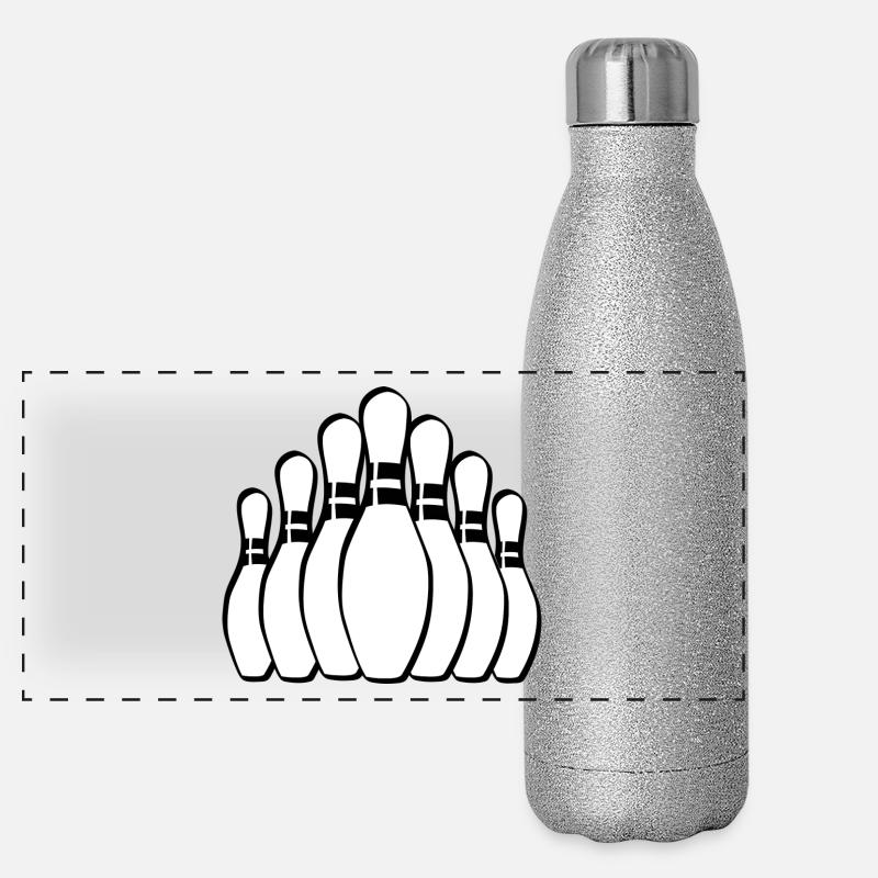 Bowling Panorama Glitzer Isolierflasche 500 ml