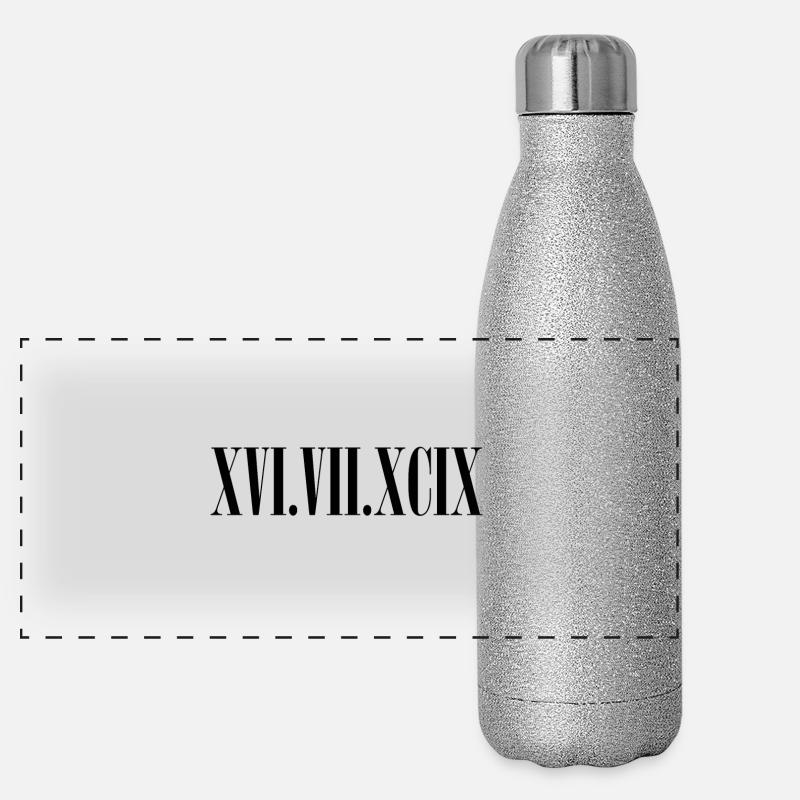 Numéros romains Gourde isotherme panoramique pailletée 500 ml