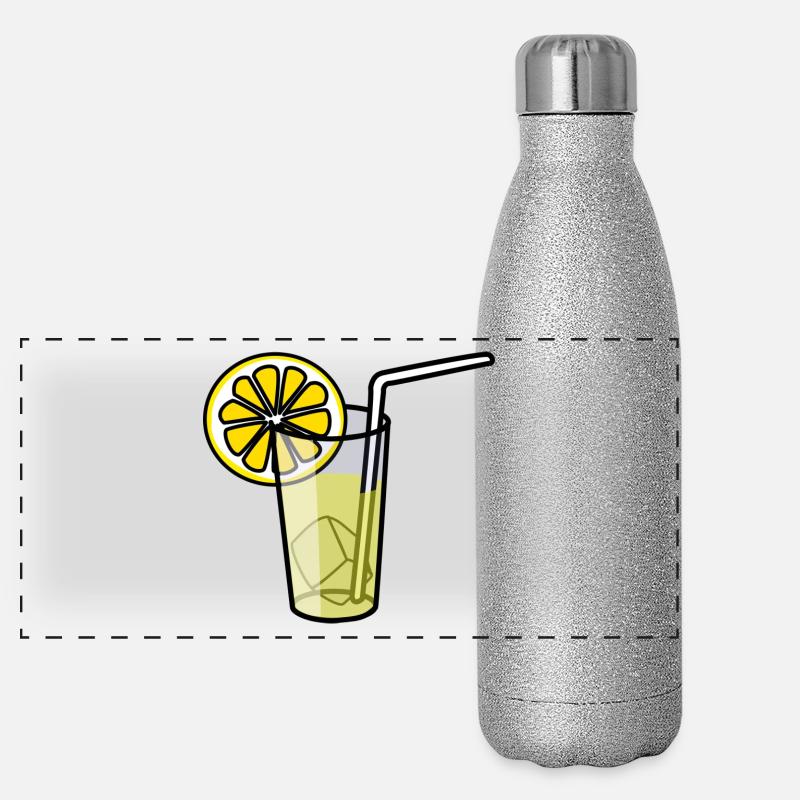 citronnade Gourde isotherme panoramique pailletée 500 ml