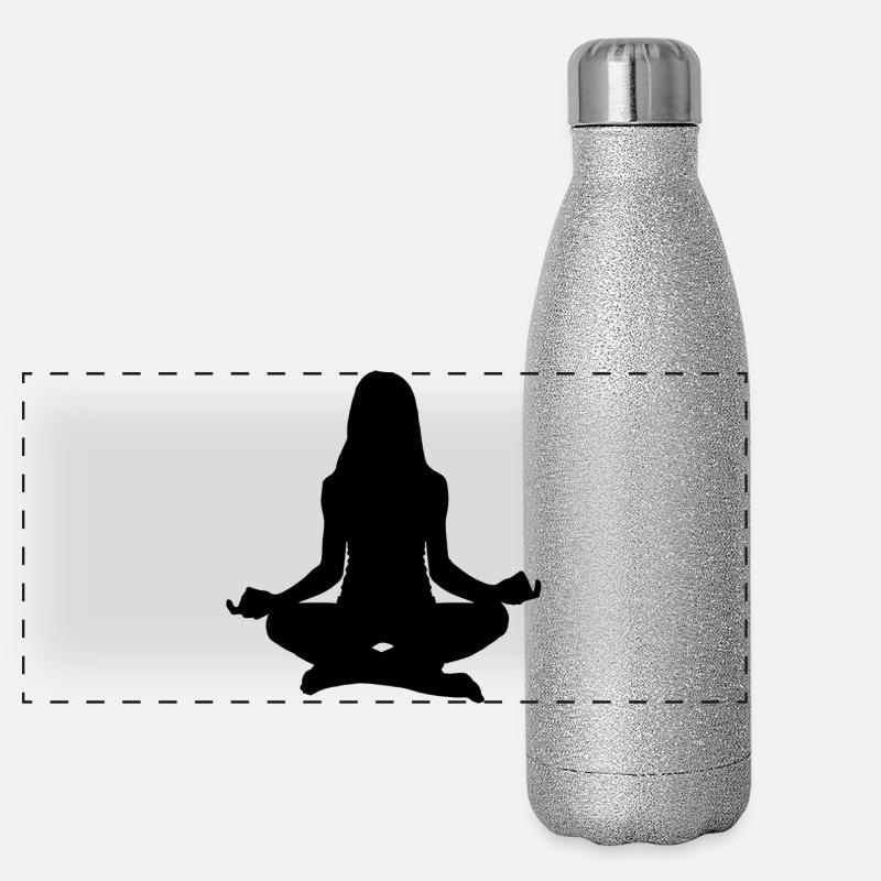 Meditieren Panorama Glitzer Isolierflasche 500 ml
