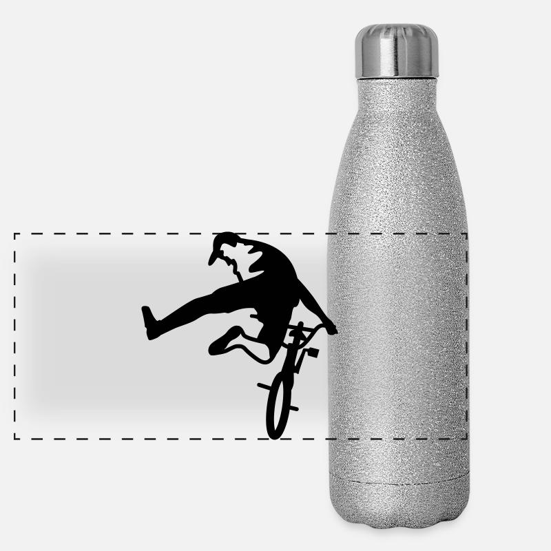 bmx - Panoramic Glitter Thermal Bottle 500 ml - silver glitter