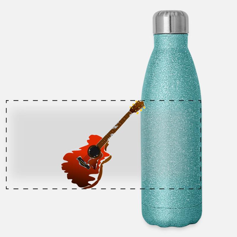 Musician Guitar Panoramic Glitter Thermal Bottle 500 ml