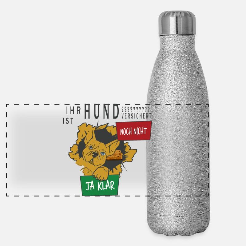 Hunde Versicherung Panorama Glitzer Isolierflasche 500 ml