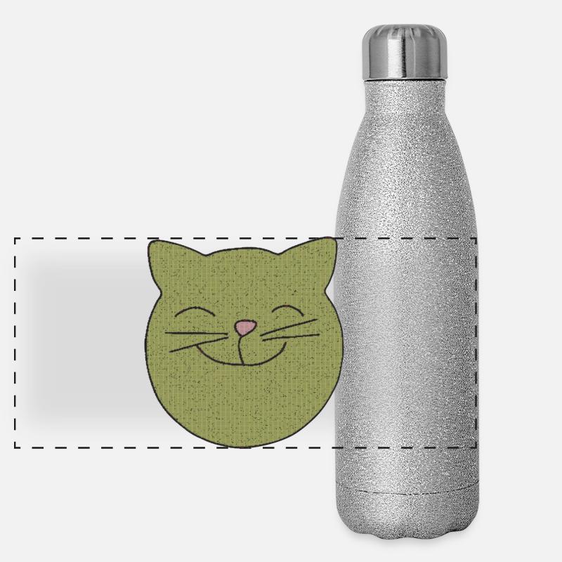 Rires de chat Gourde isotherme panoramique pailletée 500 ml