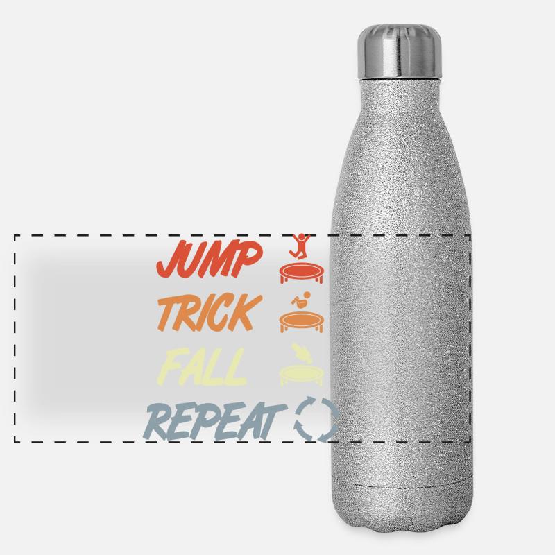 Trampolin Techniken Panorama Glitzer Isolierflasche 500 ml