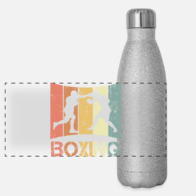 Vintage Boxer Panorama Glitzer Isolierflasche 500 ml