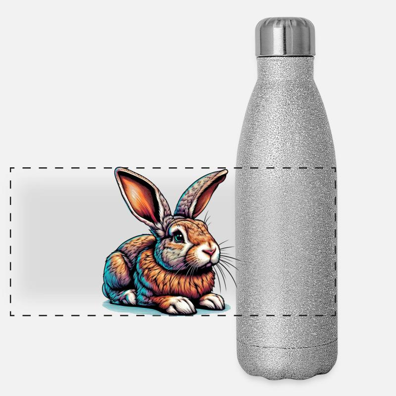Lapin Gourde isotherme panoramique pailletée 500 ml