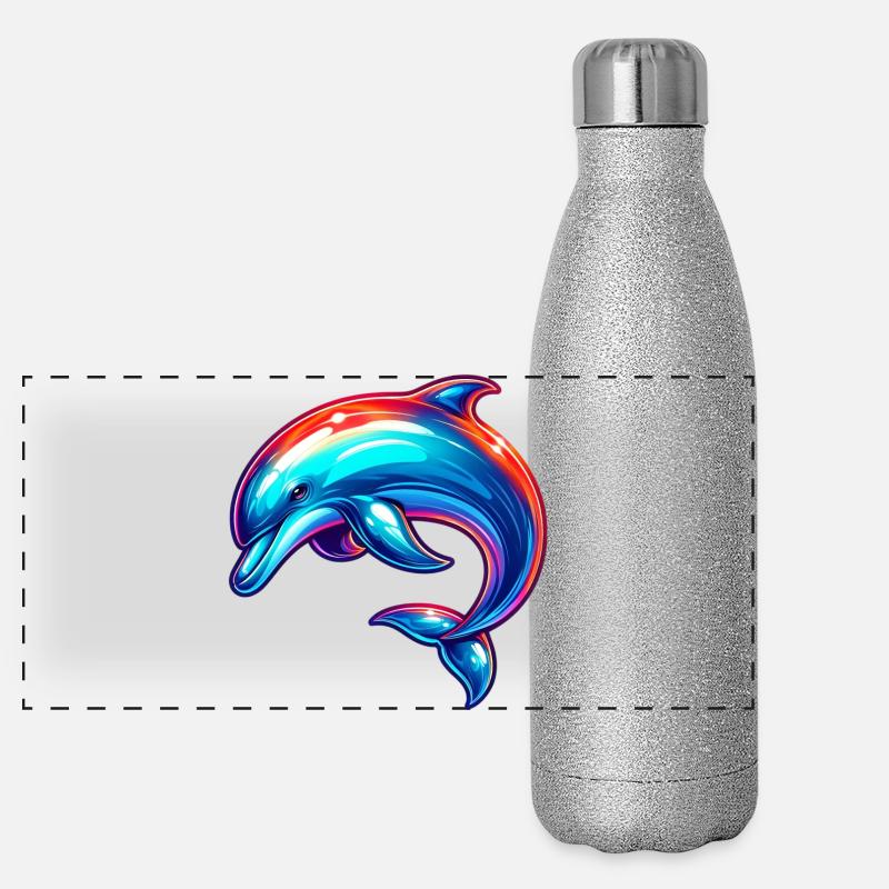 Dauphin Gourde isotherme panoramique pailletée 500 ml