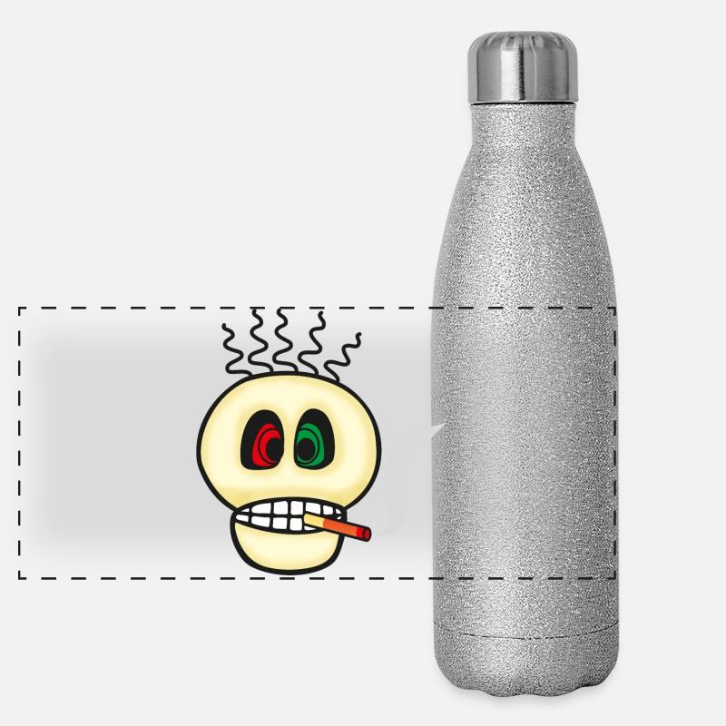 Fumare è tossico - Emoticon teschio Thermos in acciaio inossidabile glitterato