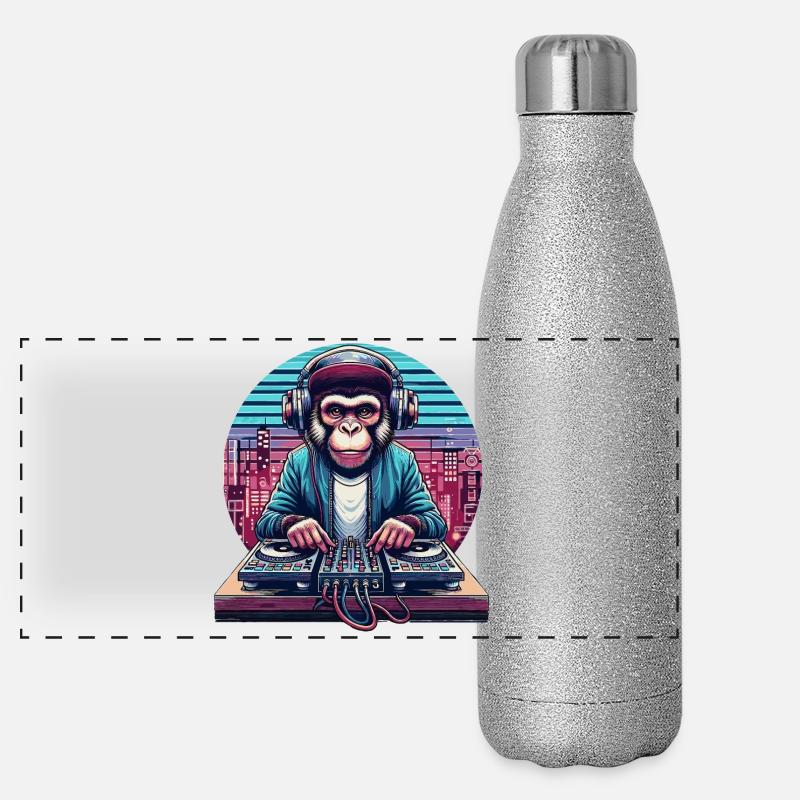 DJ Monkey Monk Panorama Glitzer Isolierflasche 500 ml