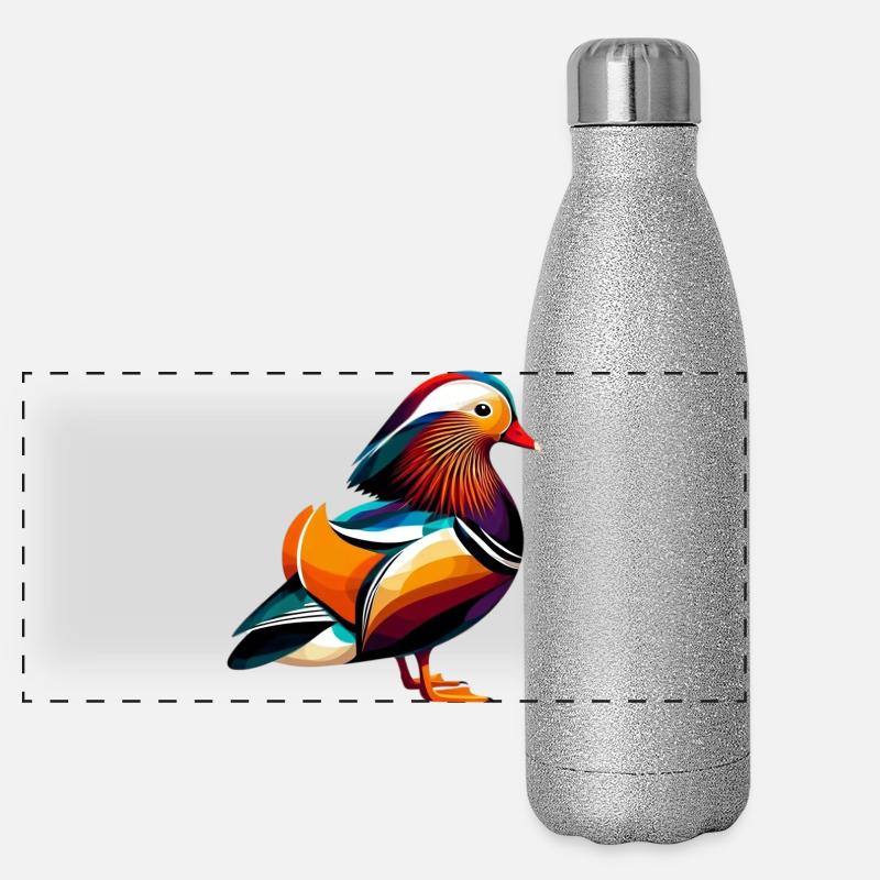 Mandarinente Panorama Glitzer Isolierflasche 500 ml