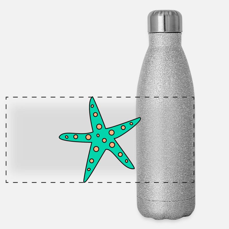 Jahrestag. Jubiläumsdekade. Humor. komisch Panorama Glitzer Isolierflasche 500 ml