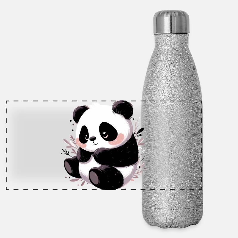 Panda Panorama Glitzer Isolierflasche 500 ml
