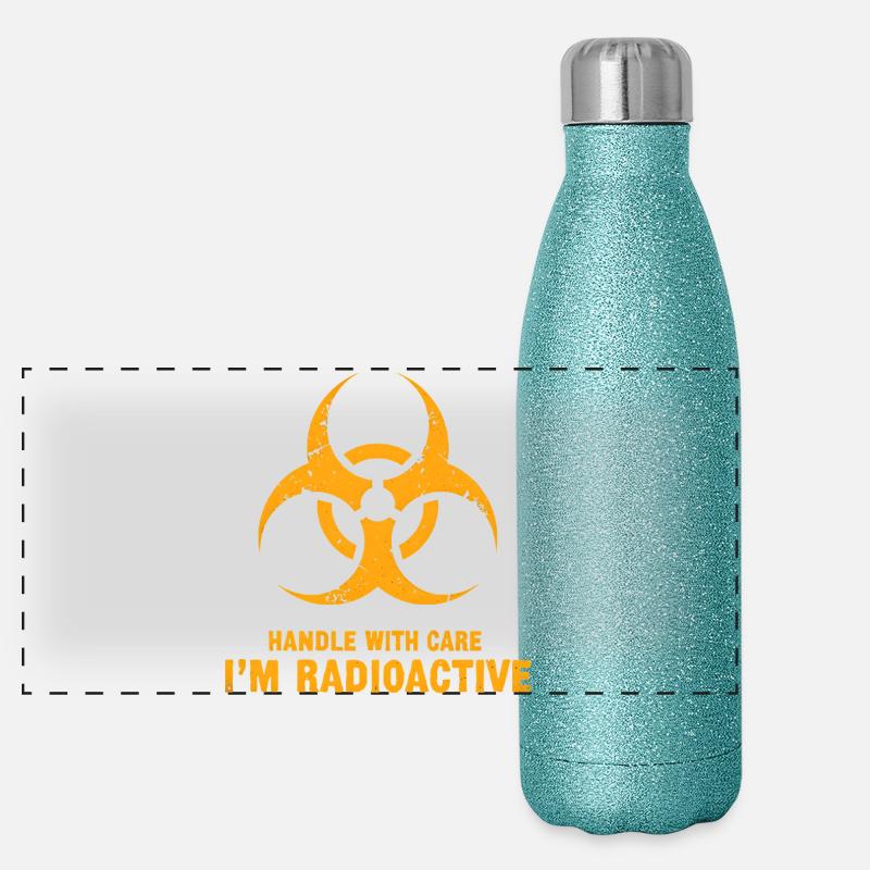 Handle with Care, I'm Radioactive Panoramic Glitter Thermal Bottle 500 ml
