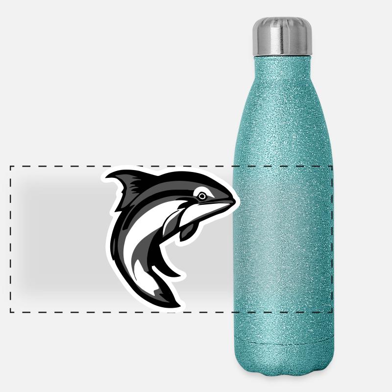 fish_001 Panorama Glitzer Isolierflasche 500 ml