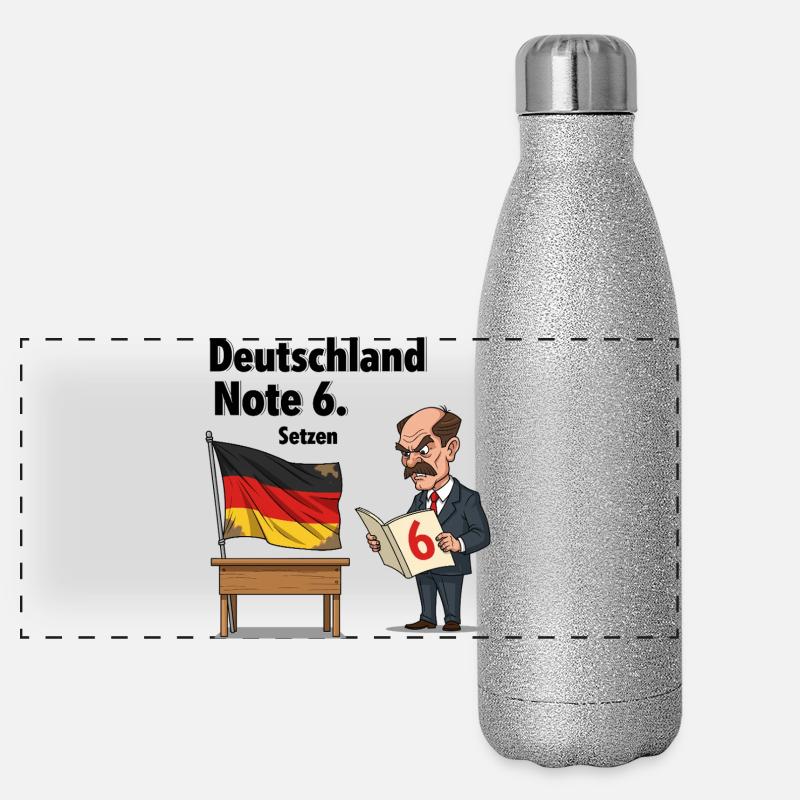 Deutschland Note 6 Panorama Glitzer Isolierflasche 500 ml