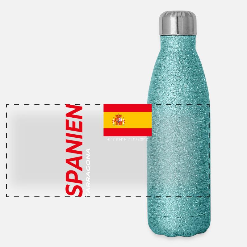 Tarragona Panorama Glitzer Isolierflasche 500 ml